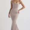 Violette Mushroom Satin Fishtail-Abendkleid Violette Mushroom Satin Fishtail-Abendkleid