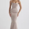 Violette Mushroom Satin Fishtail-Abendkleid Violette Mushroom Satin Fishtail-Abendkleid
