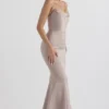 Violette Mushroom Satin Fishtail-Abendkleid Violette Mushroom Satin Fishtail-Abendkleid