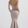 Violette Mushroom Satin Fishtail-Abendkleid Violette Mushroom Satin Fishtail-Abendkleid