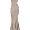 Violette Mushroom Satin Fishtail-Abendkleid Violette Mushroom Satin Fishtail-Abendkleid