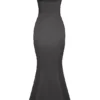 Violette Shadow Satin Fishtail Abendkleid Violette Shadow Satin Fishtail Abendkleid