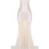Vittoria Champagnerfarbenes bodenlanges Chiffon-Abendkleid Vittoria Champagnerfarbenes bodenlanges Chiffon-Abendkleid