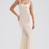 Vittoria Champagnerfarbenes bodenlanges Chiffon-Abendkleid Vittoria Champagnerfarbenes bodenlanges Chiffon-Abendkleid