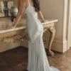 Vittoria Pistachio Chiffon-Bodenlanges Abendkleid Vittoria Pistachio Chiffon-Bodenlanges Abendkleid