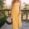 Vivien Apricot Baumwoll-Midi-Sommerkleid Vivien Apricot Baumwoll-Midi-Sommerkleid