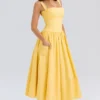 Vivien Apricot Baumwoll-Midi-Sommerkleid Vivien Apricot Baumwoll-Midi-Sommerkleid