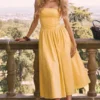 Vivien Apricot Baumwoll-Midi-Sommerkleid Vivien Apricot Baumwoll-Midi-Sommerkleid