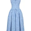 Vivien Regatta Blue Gingham Midi-Sommerkleid Vivien Regatta Blue Gingham Midi-Sommerkleid