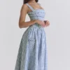 Vivien Regatta Blue Gingham Midi-Sommerkleid Vivien Regatta Blue Gingham Midi-Sommerkleid