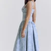 Vivien Regatta Blue Gingham Midi-Sommerkleid Vivien Regatta Blue Gingham Midi-Sommerkleid