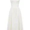 Vivien Weißes Midi-Sommerkleid mit Broderie Anglaise Vivien Weißes Midi-Sommerkleid mit Broderie Anglaise
