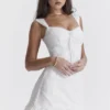 Weißes besticktes Minikleid „Odessa“ Weißes besticktes Minikleid „Odessa“