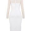 Weißes Midi-Kleid „Yasmin“ mit tiefem Ausschnitt Weißes Midi-Kleid „Yasmin“ mit tiefem Ausschnitt