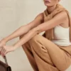 Yalina-Hose aus Kaschmirmischung in Camel Yalina-Hose aus Kaschmirmischung in Camel