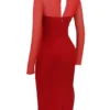 Yasmin Scarlet Plunge Midi-Kleid Yasmin Scarlet Plunge Midi-Kleid
