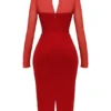 Yasmin Scarlet Plunge Midi-Kleid Yasmin Scarlet Plunge Midi-Kleid