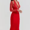 Yasmin Scarlet Plunge Midi-Kleid Yasmin Scarlet Plunge Midi-Kleid