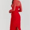 Yasmin Scarlet Plunge Midi-Kleid Yasmin Scarlet Plunge Midi-Kleid
