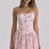 Ysabella Rosa Vintage-Rosenmuster Baumwoll-Midi-Sommerkleid Ysabella Rosa Vintage-Rosenmuster Baumwoll-Midi-Sommerkleid