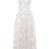 Ysabella Weißes Baumwoll-Sommerkleid mit Blumenprint Ysabella Weißes Baumwoll-Sommerkleid mit Blumenprint