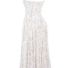 Ysabella Weißes Baumwoll-Sommerkleid mit Blumenprint Ysabella Weißes Baumwoll-Sommerkleid mit Blumenprint