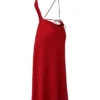 Zanab Maxikleid mit Oberschenkelausschnitt in Rot Zanab Maxikleid mit Oberschenkelausschnitt in Rot