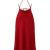 Zanab Maxikleid mit Oberschenkelausschnitt in Rot Zanab Maxikleid mit Oberschenkelausschnitt in Rot