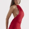 Zanab Maxikleid mit Oberschenkelausschnitt in Rot Zanab Maxikleid mit Oberschenkelausschnitt in Rot