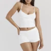 Zierliches Strick-Oberteil „Summer White“ Zierliches Strick-Oberteil „Summer White“